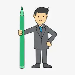 卡通商务写稿的人物装饰素材图片素材其他格式下载动漫人物大全