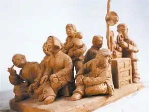 舞起秧歌贺新春常天平泥塑作品