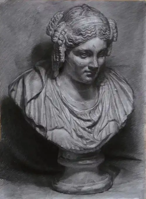 石膏素描画成这样子,不上美院都屈才