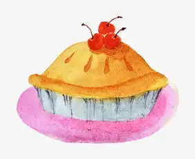 手绘美食烤樱桃派插画图片素材其他格式下载动漫人物大全