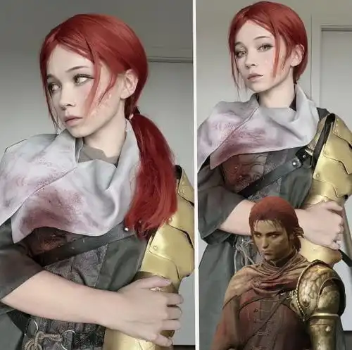 欧美小姐姐cos老头环女武神猩红腐败满身疮痍