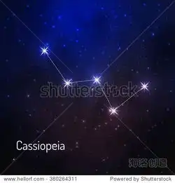 仙后座星座在夜晚的星空矢量图科学,符号标志站酷海洛创意正版图片,视频,音乐素材交易平台shutterstock中国独家合作伙伴站酷旗下品牌