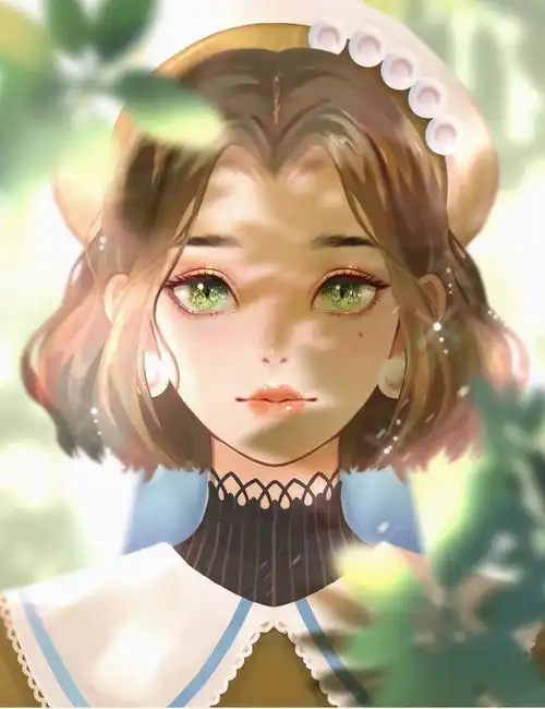 超级无敌好看的头像壁纸,会发光的小姐姐插画