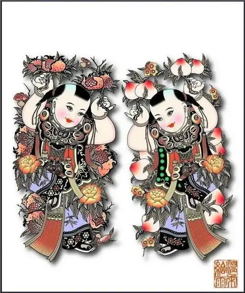 中国传统文化中的瑰宝百子贺春图