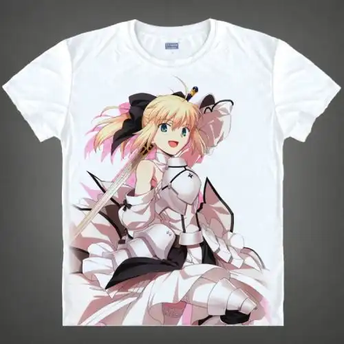 fatestaynightsaber亚瑟王日本动漫服装短袖t恤动漫周边03