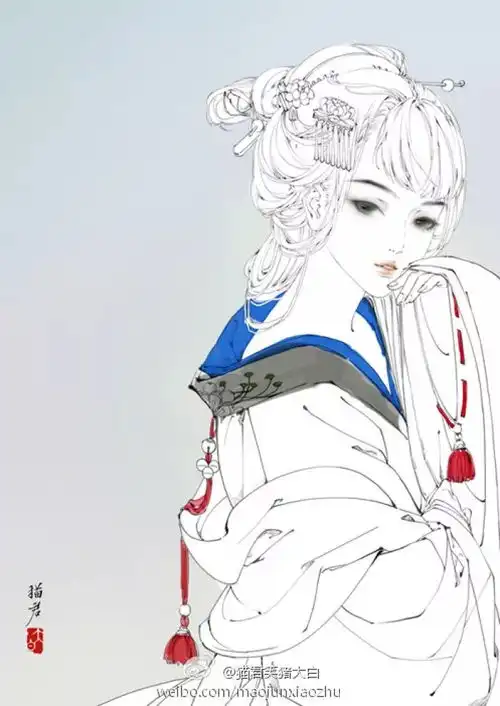 把美人画成了诗,她画笔下的世界美的不像话