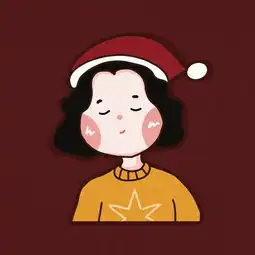 可爱女孩看过来圣诞手绘头像,拿走不谢
