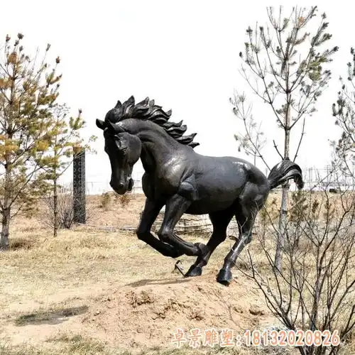 玻璃钢仿铜马车雕塑吉安红铜马雕塑厂
