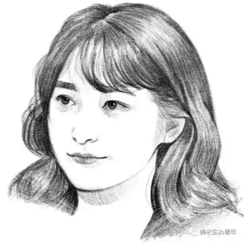 线性素描人物头像,回归形体本质,直击画面痛点