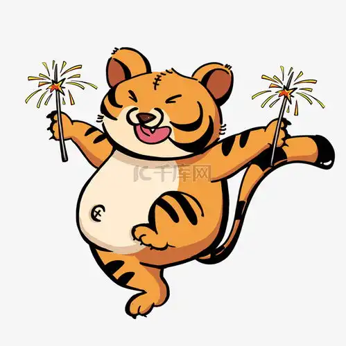 虎年新年春节老虎烟花虎胖虎素材图片免费下载千库网
