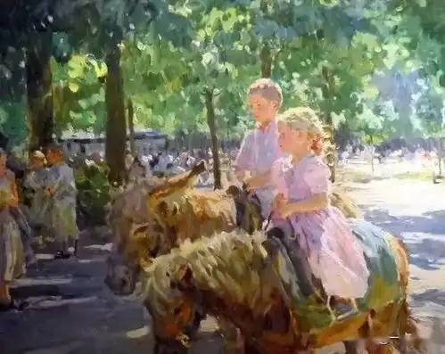 俄罗斯克罗托夫油画中的女郎,真是风情万种