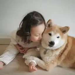 洞见萌化了3岁混血小萝莉走红,只凭一只胖柴犬