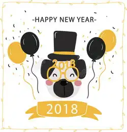 卡通可爱2018狗年元素模板免费下载png格式编号28228025千图网