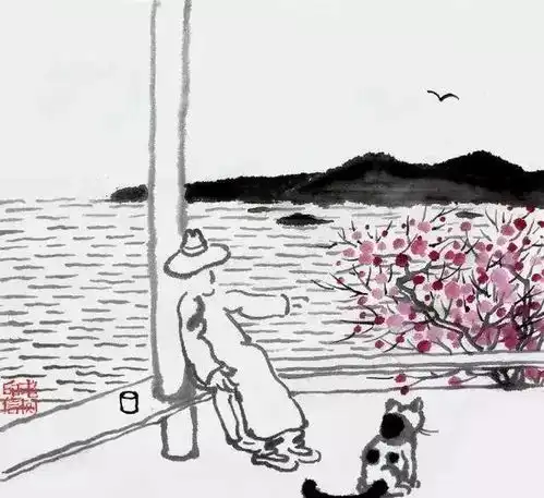 诗画春深一室闲静,水远两岸清平