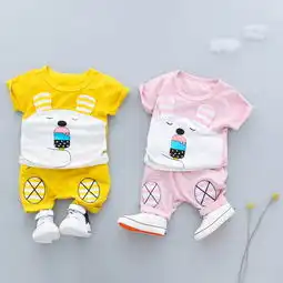 婴幼儿0一123岁婴儿童装男宝宝夏装半袖套装韩版潮款夏天衣服
