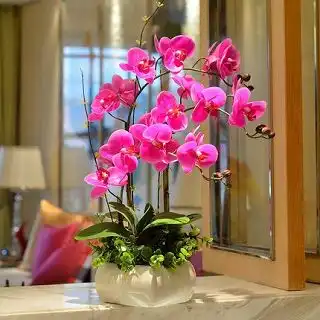 郁金香假花摆件仿真花客厅装饰花塑料花束落地干花家居摆设装饰品