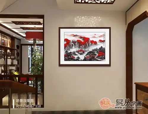 进门看见这样的山水画,打造出室内风景好风水