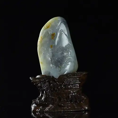和田玉青花山水摆件寓意文化背景与鉴赏方法全方位解析