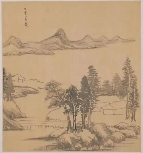 董其昌赠敬韬仿古山水册