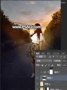 ps给街拍女孩照片添加唯美黄昏效果