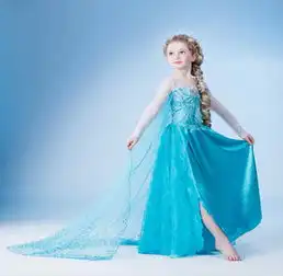 冰雪奇缘秋款外贸童裙中大童装批发欧美公主裙连衣裙现货.8864