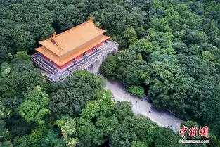 航拍南京明孝陵尽显一代帝王威武气势