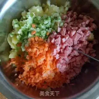 蒸南瓜配什锦土豆泥的做法蒸南瓜配什锦土豆泥怎么做annavam的菜谱