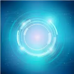 蓝色科技星光圆环背景背景图片素材免费下载ai格式熊猫办公