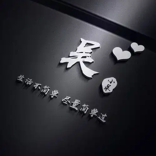 3d高端商务大气签名头像,微信姓氏头像,精心设计等你来带走