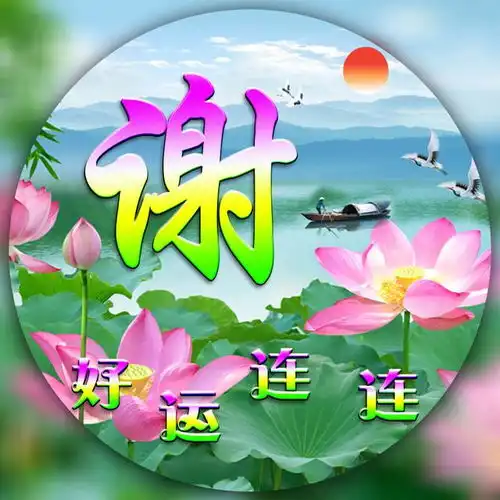 30张莲花荷叶微信头像,你要的姓氏都在