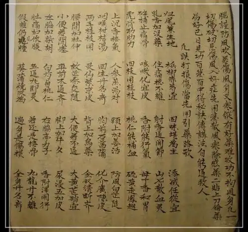 江西民间伤科跌打书手抄本