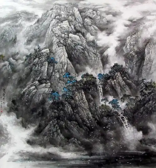 黄文斌北派风貌师恩钊北派山水工作室师生展