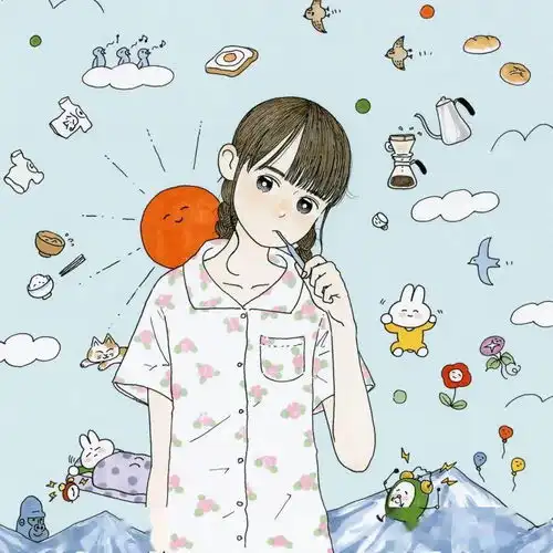 画笔下甜美女孩,可爱萌萌,甜而不腻刚刚好