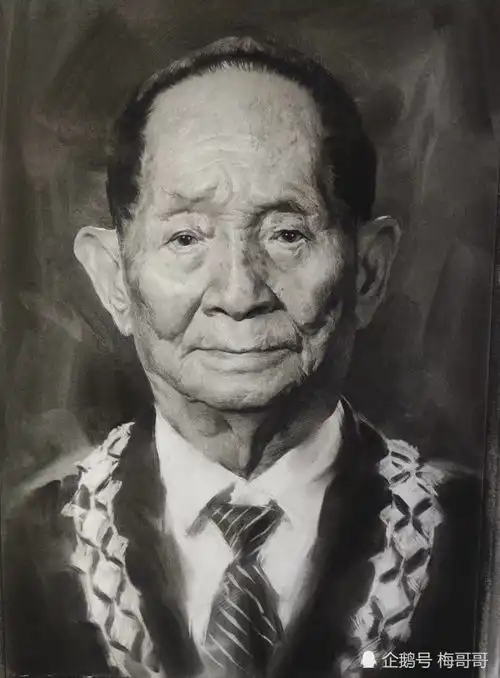 缅怀袁爷爷,刘斌老师画了一张超写实素描头像