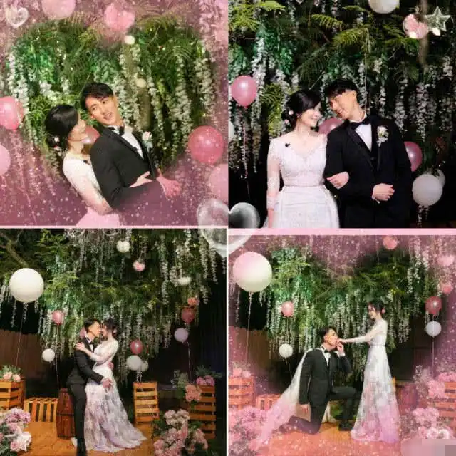 吴尊林丽吟婚礼照曝光,新娘子婚纱太透视,新郎霸气纹身实力抢镜