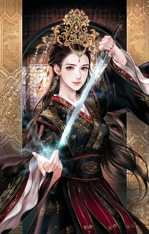 黑色华服古风女子