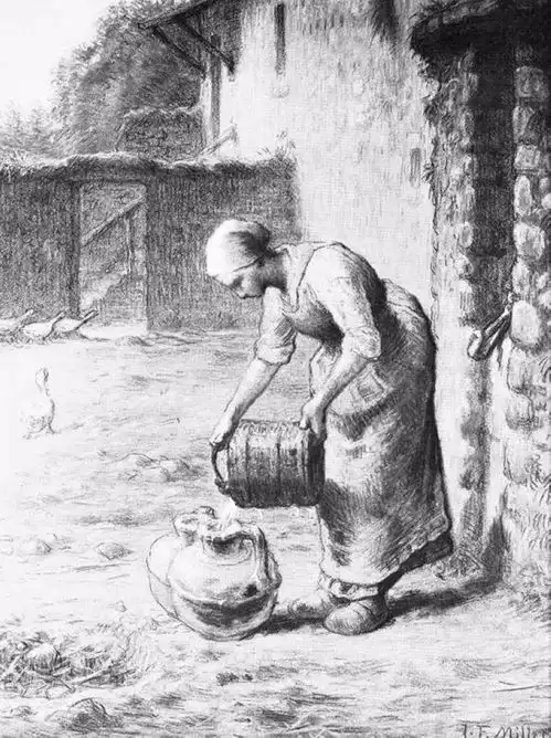 大师米勒素描作品,最美的素描饱含真诚︱艺术名画