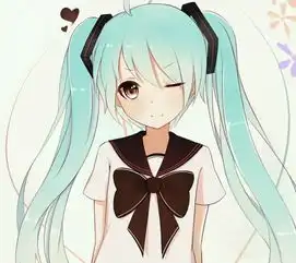 谁有蓝色的卡哇伊动漫少女图给我啊啊