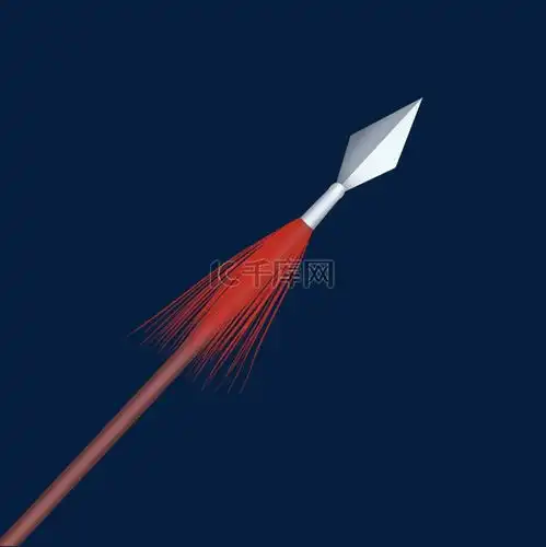 手绘仿真红缨枪武器素材图片免费下载千库网