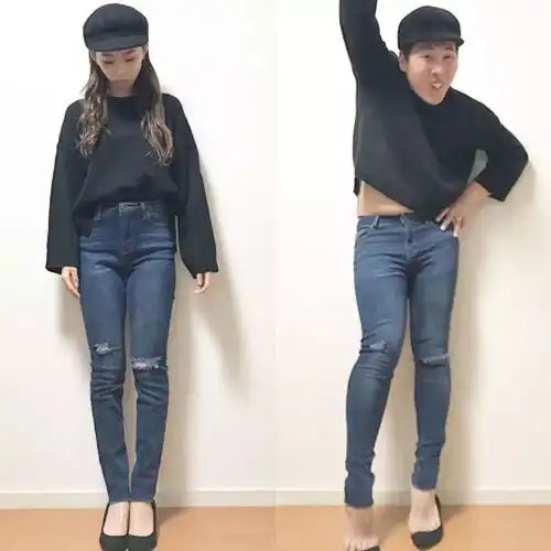 男盆友模仿女盆友的穿搭还有这种骚操作这小哥真会玩