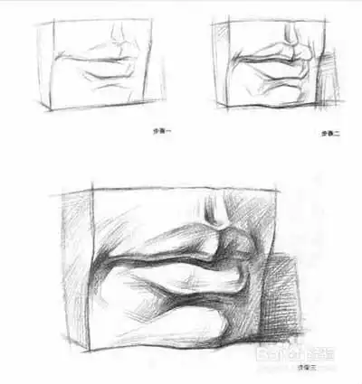 素描人物的嘴巴怎么画