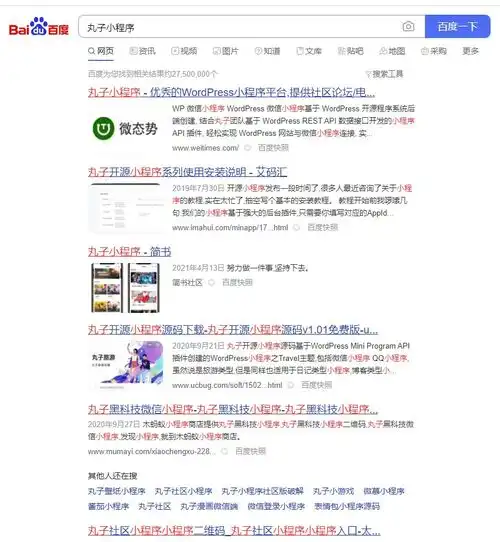 wordpress小程序零基础无序开发快速生成你的小程序社区小程序开源小程序资讯小程序流量主小程序丸子小程序免费小程序