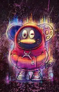 设计分享企鹅老鼠潮流腾讯你飘了