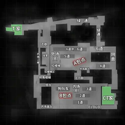 csgo战术教学列车停靠站,ct防守必须抢占这一位置