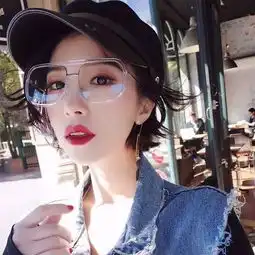 今日份倪妮新照,种草某宝上物美价廉拗造型的眼镜