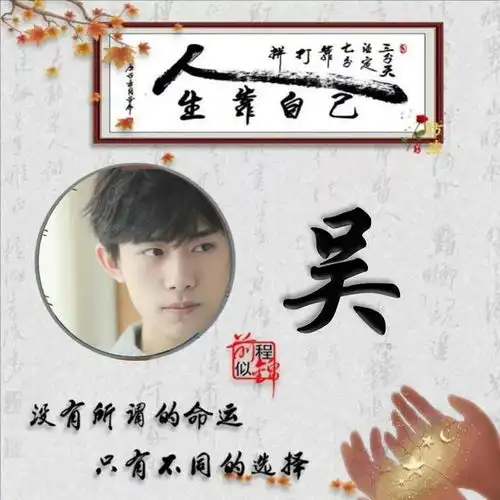 百家姓氏头像没有所谓的命运只有不同的选择276期