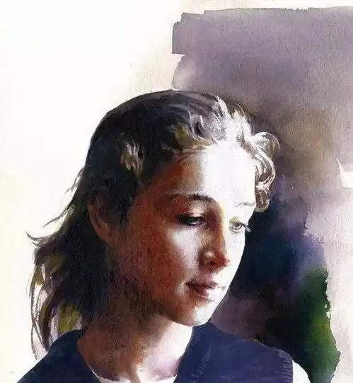 如油画般的水彩画,美国画家斯坦米勒的作品,太传神
