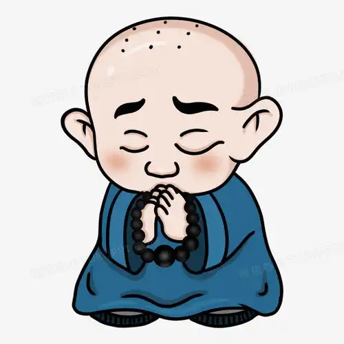 手绘和尚打坐佛珠免抠png图片素材免费下载手绘png22082208像素