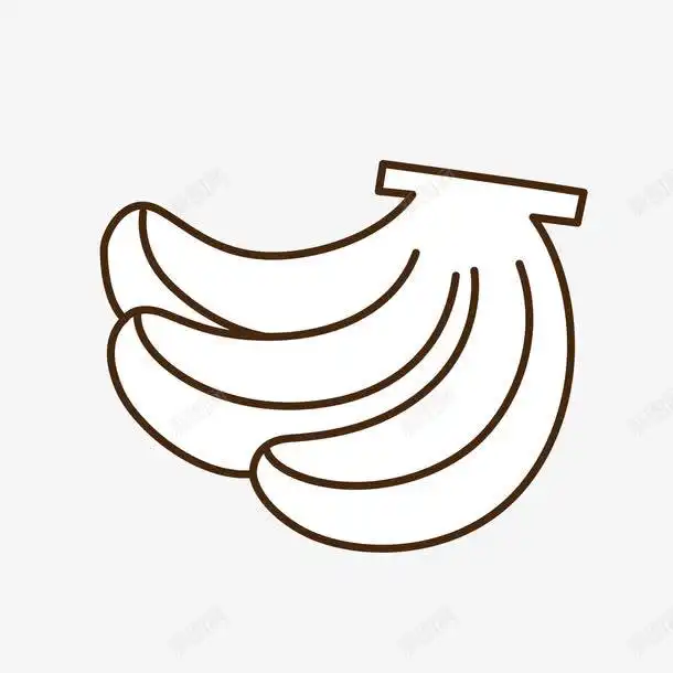 香蕉手绘平面电商创意素材卡通简笔画素材