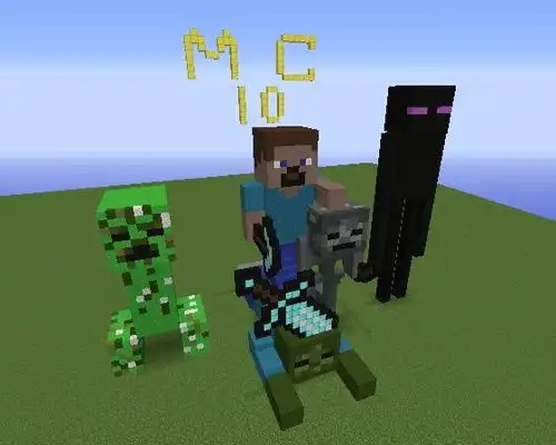 听说mc10年了,作为一个n年老玩家,做了这个作品嘿嘿嘿哔哩哔哩